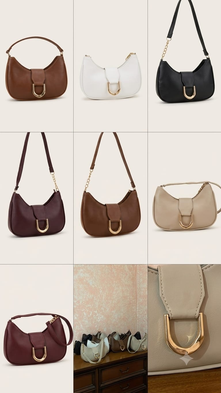 Sac besace cuir chainette dorée _  Darb Shop