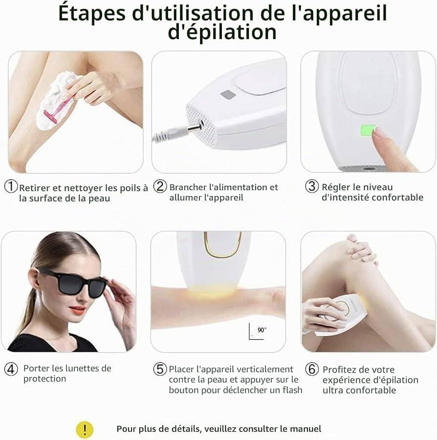 Appareil d'épilation Laser IPL _ Elimination définitive des poils
