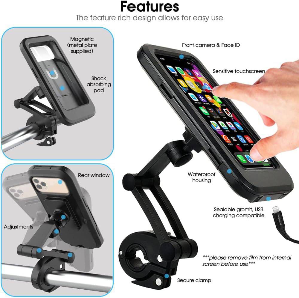 support téléphone étanche pour moto et scooter