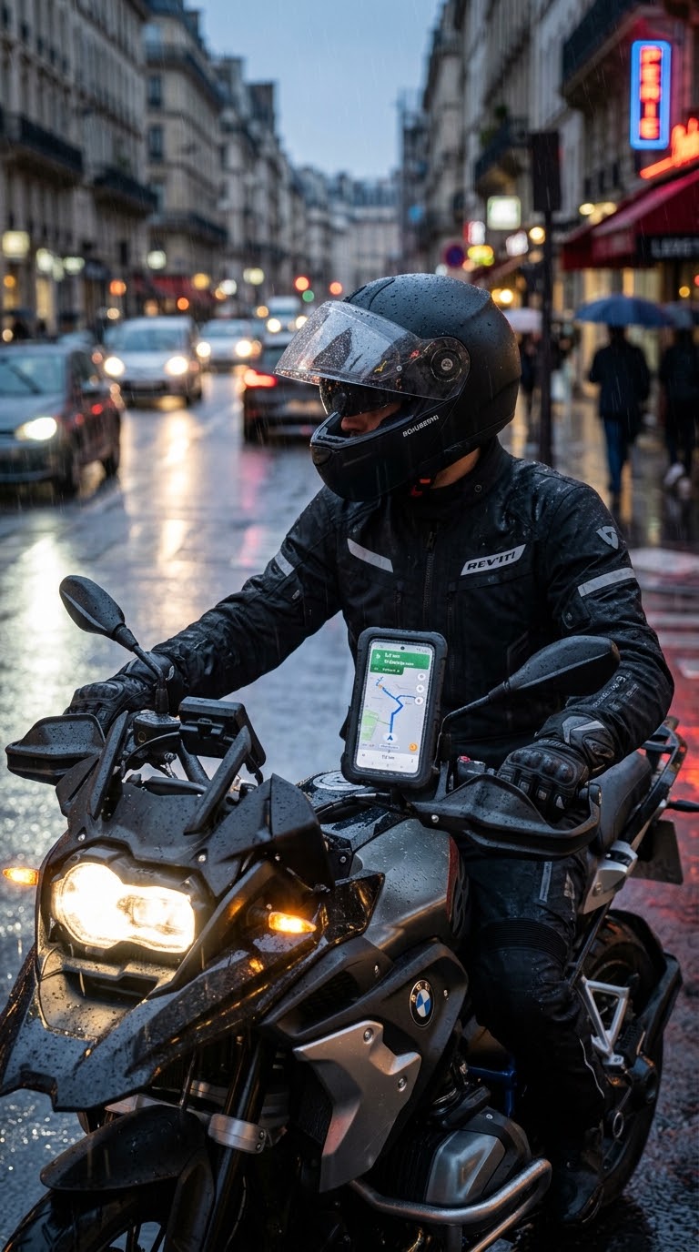 support téléphone étanche pour moto et scooter